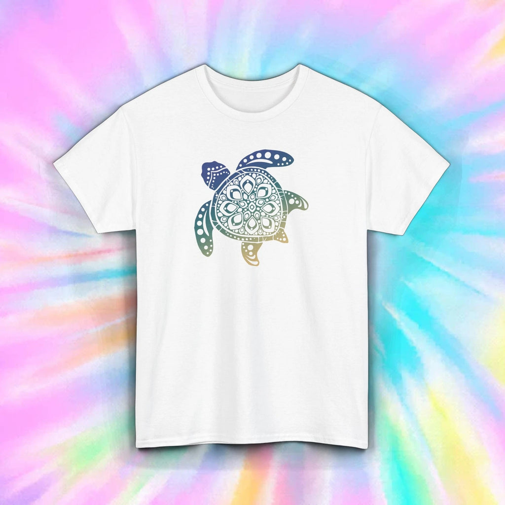Mandala Sea Turtle T-Shirt Boho Ocean Animal Beach Lover Gift Tee S-5XL