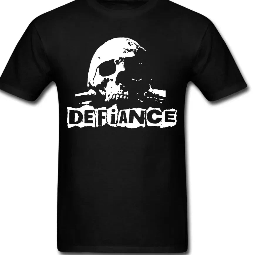 Defiance Skull punk band music T shirt ,Hoodie,Tank or Long Sleeve