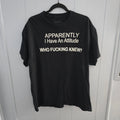 Spencer’s Graphic T-Shirt Size XL – Attitude Quote, Funny Sarcastic Tee