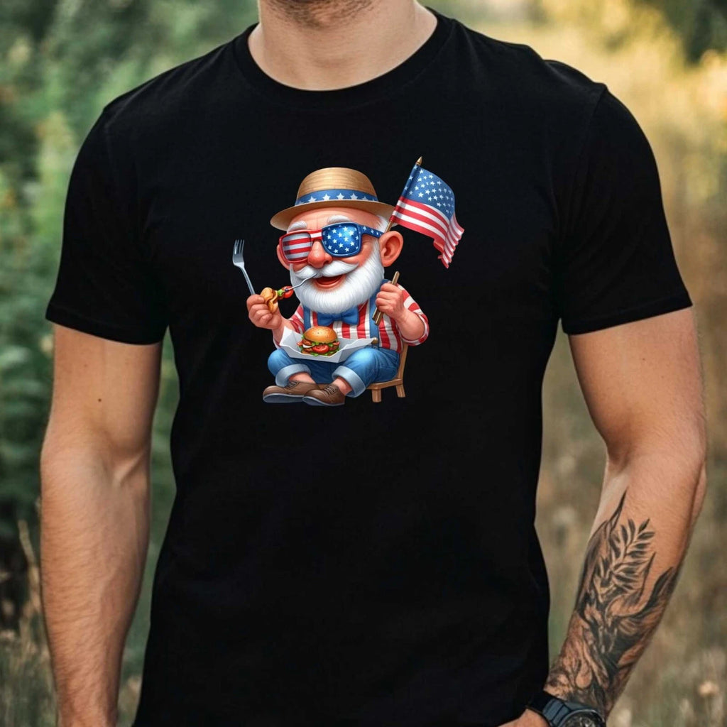 Mens Patriotic Grandpa Motif Cotton T-Shirt Size XS to 5XL