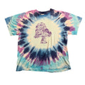 Vintage 90s Mushroom Graphic Tie Dye T-Shirt Blue Purple Psychedelic Size L