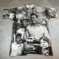 Vintage 90s Andy Griffith Show T-Shirt Mens XL Grey All Over Print 1992 USA Rare