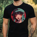 Mens Zombie Anime Girl Theme Cotton T-Shirt Size XS to 5XL