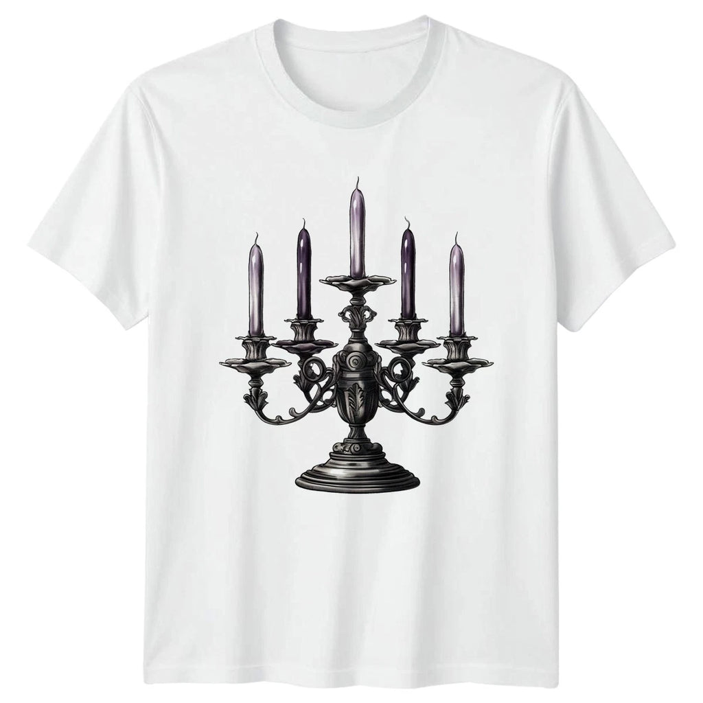 Spooky Gothic Candelabra T-Shirt Halloween Gift For Him And Her