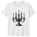 Spooky Gothic Candelabra T-Shirt Halloween Gift For Him And Her