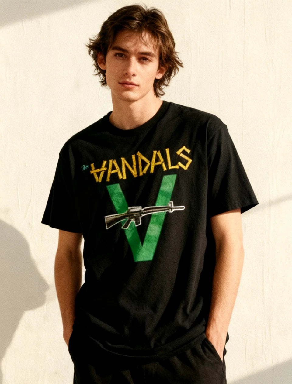 The Vandals Band Logo Short Sleeve Cotton Black All Size T-Shirt NWT