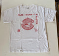 FAZE BURN IT FASTER Men's White T-Shirt Size M punk grindcore power violence