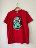 Billionaire Boys Club BBC Pop Art Colorful Astronaut Graphic Red Tee Shirt - L