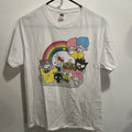 Colorful Cute Kawaii Anime Cartoon Characters with Rainbow Graphic T-Shirt (M)