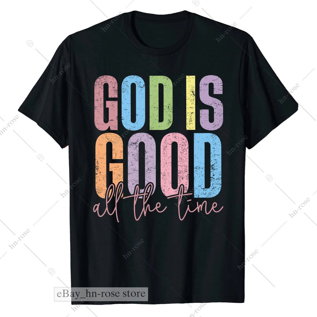God Is Good T-Shirt Christian Pastel Faith Tee Religious Quote Bible Verse Gift