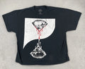 Well Worn Y2K 3XL Black Graphic Print T Shirt Blood Diamond Hip Hop Streetwear