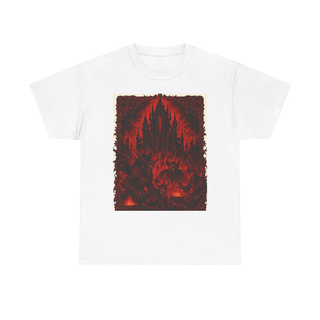 Hellscape Castle T-Shirt | Gothic Horror Demon Artwork