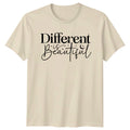Different Is Beautiful Boho Positive Quote Graphic Design T-Shirt