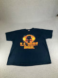 Vintage US Army Shirt Shirt Mens 2XL XXL Black Skull Lightning Military Y2K
