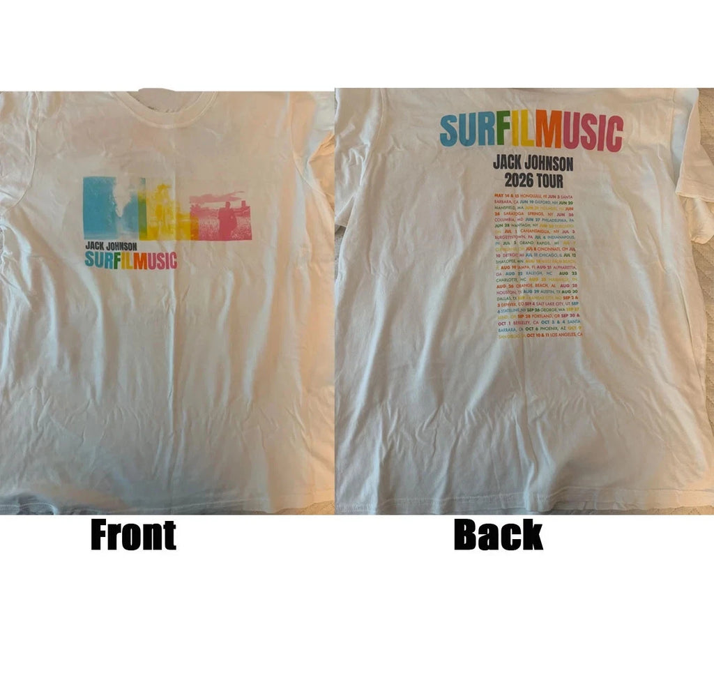 JACK JOHNSON's SURFILMUSIC SUMMER 2026 TOUR T-shirt Reprint