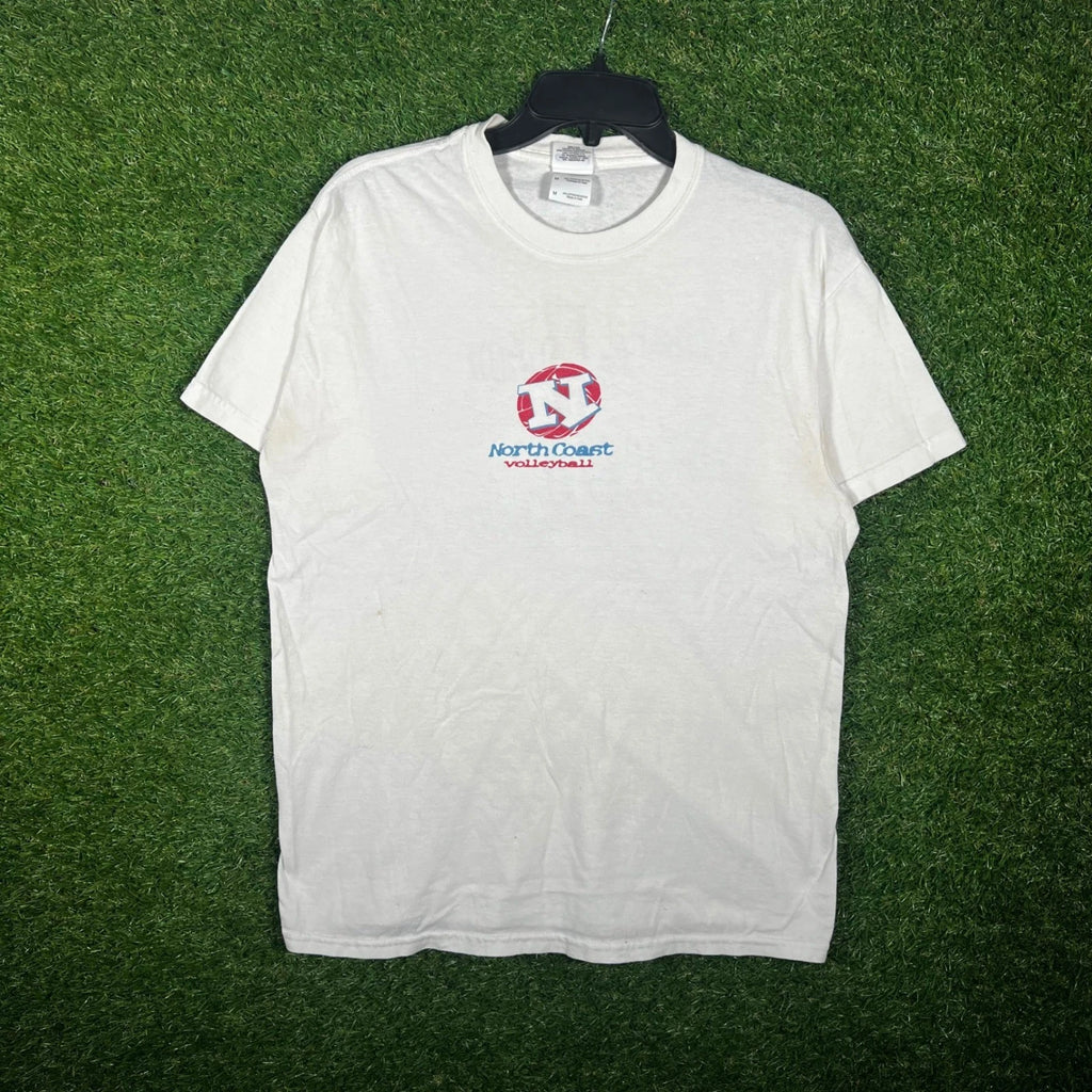 Gildan North Coast Volleyball Graphic T-Shirt Mens Medium White Sarcastic Tee