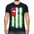 Abchasien Grunge Flagge Herren T-Shirt Apsny Abchasisch Abkhaziya Abchasische
