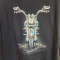 Tommy Bahama Mens Shirt Xl Black tshirt graphic Motorcycle Grunge Moto Ringer