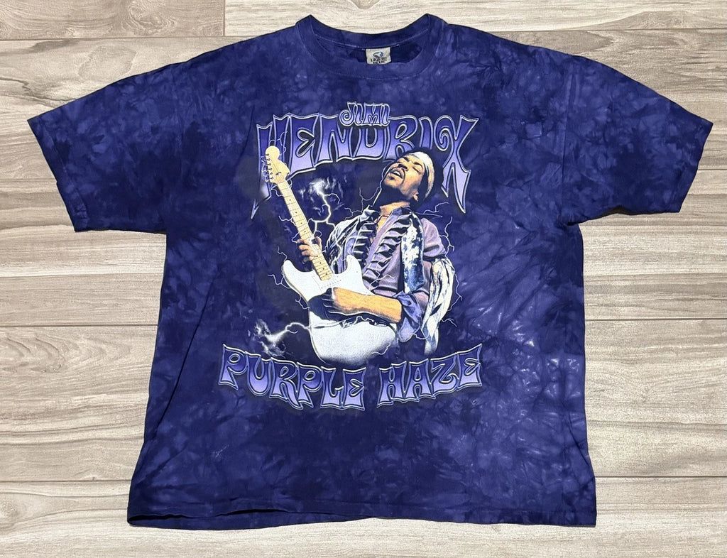 Size XXL - Y2K Liquid Blue Jimi Hendrix Purple Haze T-Shirt