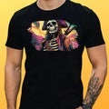 Mens Pirate Skeleton Cotton T Shirt Size XS to 5XL