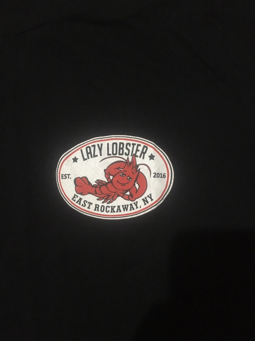 Lazy Lobster East Rockaway Black Shirt Large New York NY Bar Restaurant Seafood