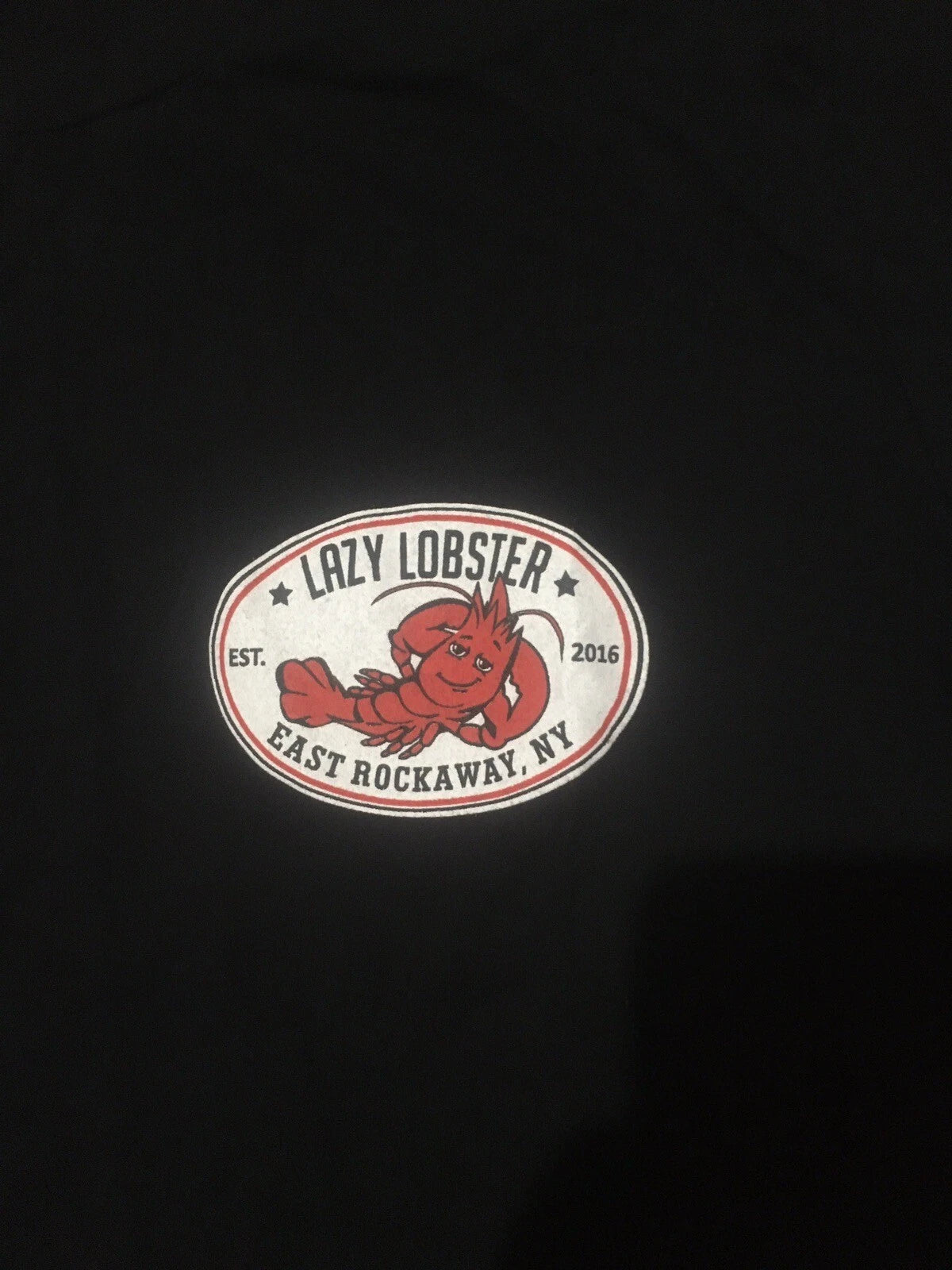 Lazy Lobster East Rockaway Black Shirt Large New York NY Bar Restaurant Seafood