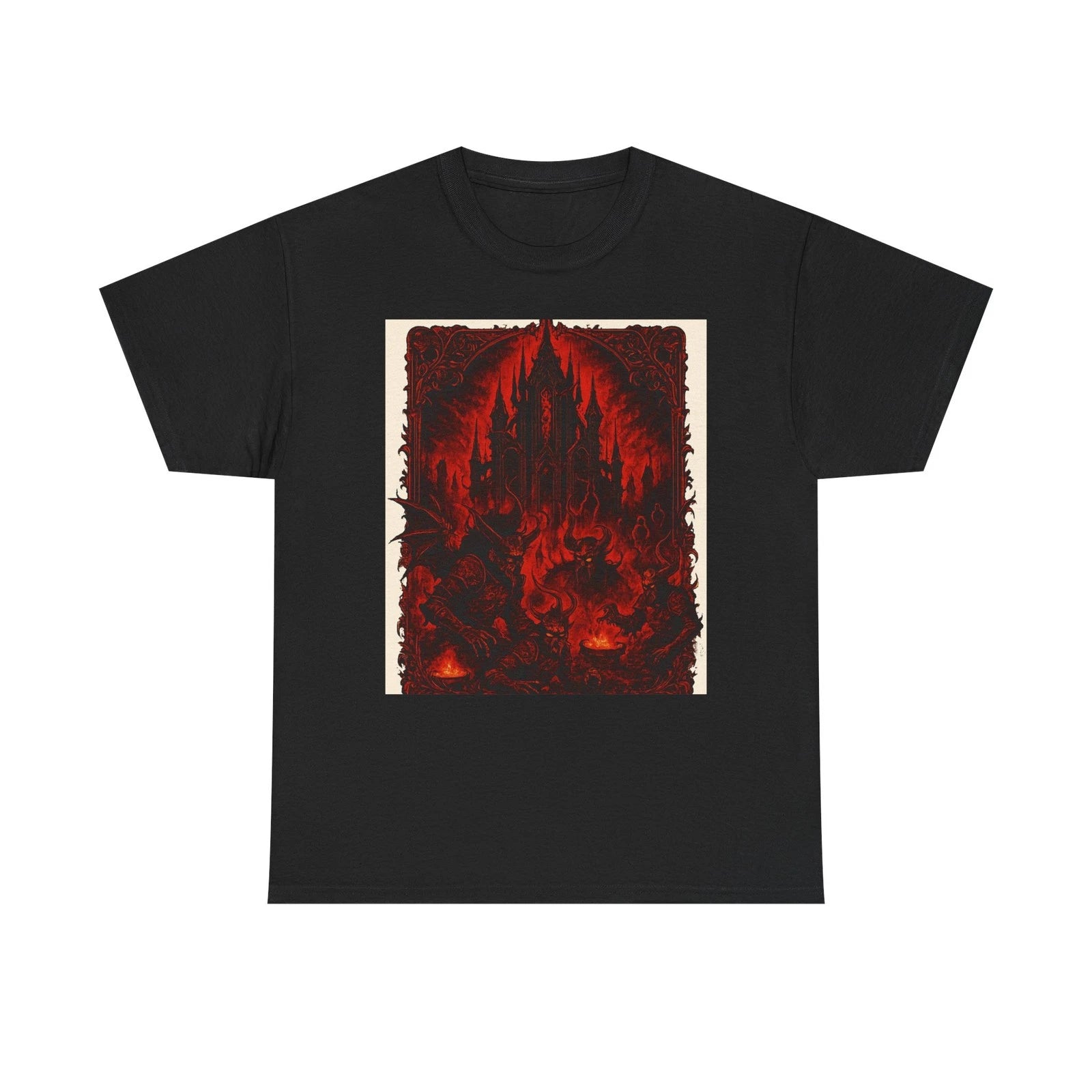 Dark Castle Inferno Tee | Gothic Horror Artwork