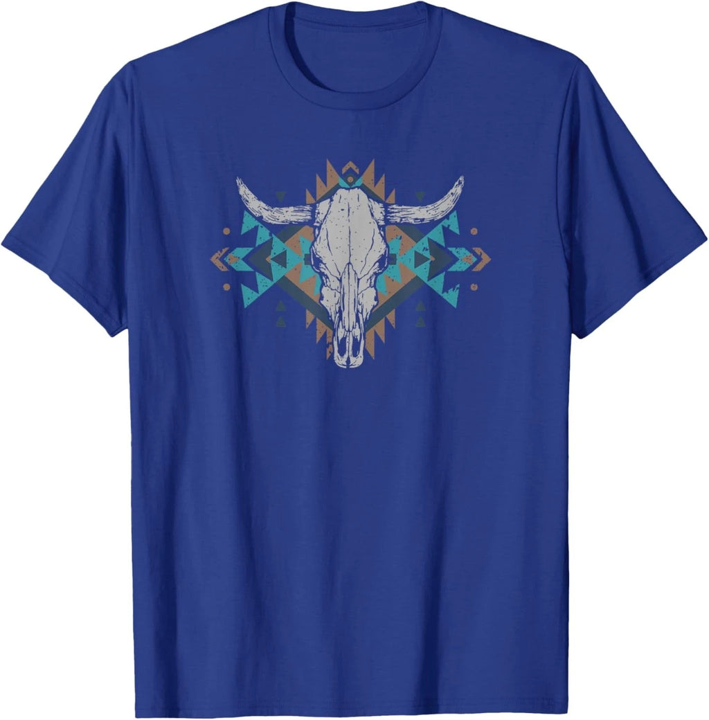 Tribal Skull Boho Style Patterns Country T-Shirt