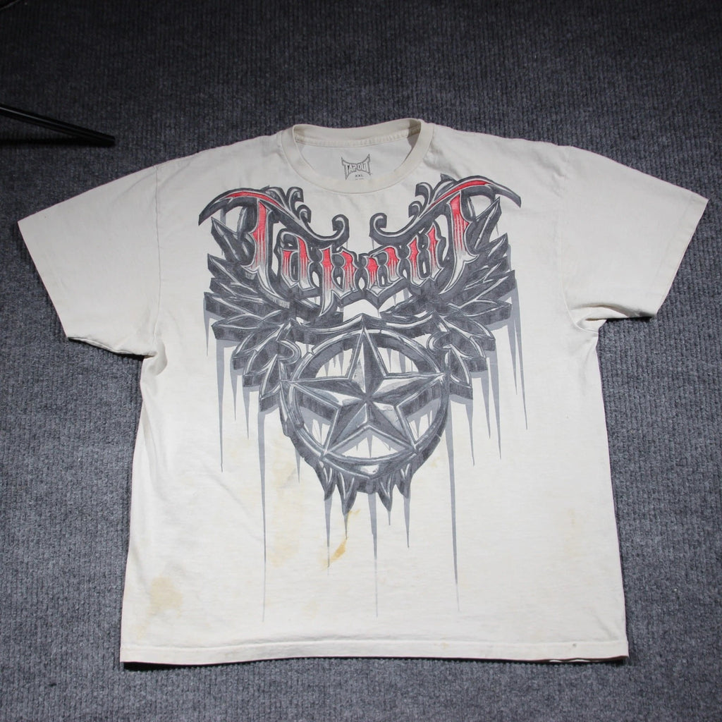 Y2K Tapout T Shirt Mens XXL White Y2K Grunge Cyber Goth Wings Jesse Pinkman