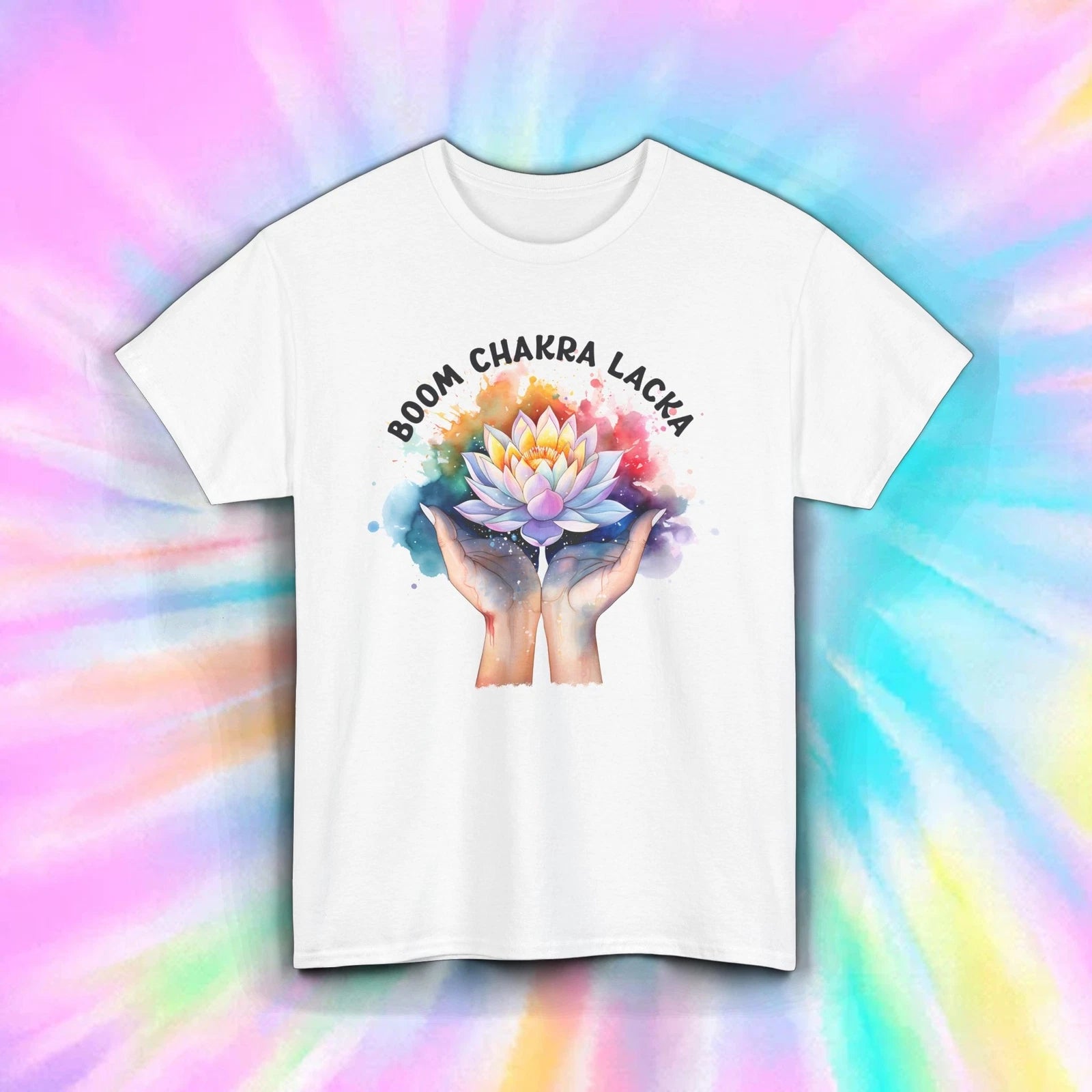 Boom Chakra Lacka Shirt Funny Spiritual Lotus Meditation Yoga Gift Tee S-5XL