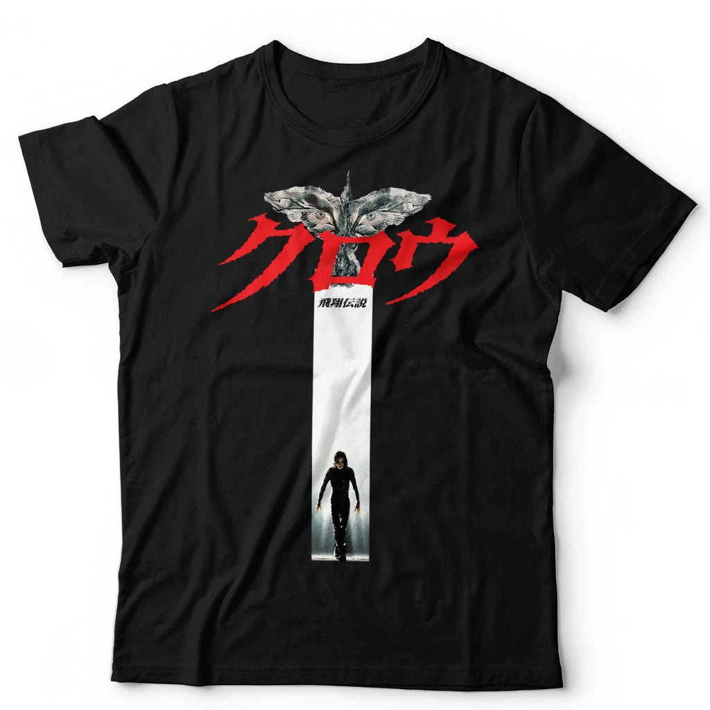 The Crow T Shirt Japanese Movie Poster Retro Brandon Lee 90s Horror Cult Film