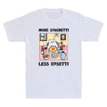 More Spaghetti Less Upsetti Funny Cat Eating Meme Quote Vintage Men's T-Shirt