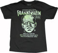 Frankenstein New Adult T-Shirt - Universal Monsters Glow in The Dark Face