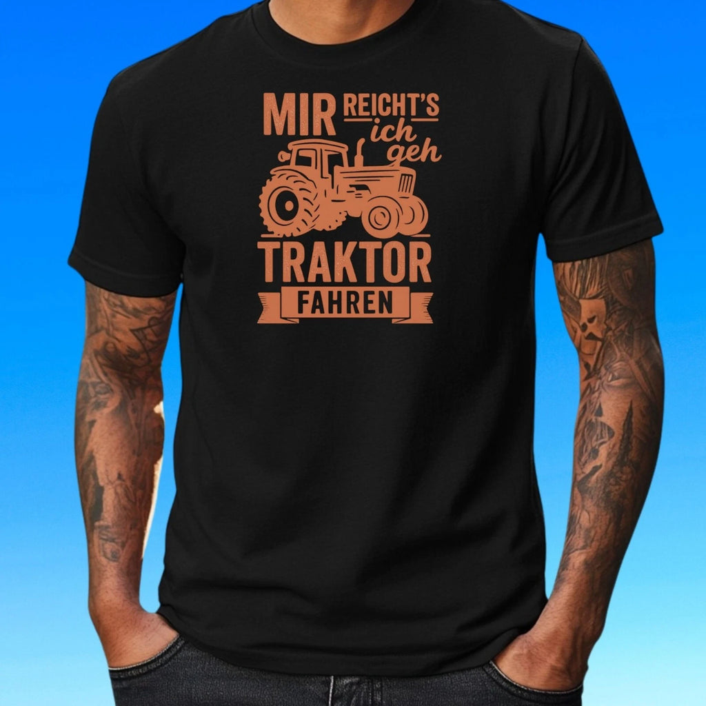 Men's T-Shirt I'm Enough I'm Going Tractor Driving Motif Cotton Size XS to 5XL