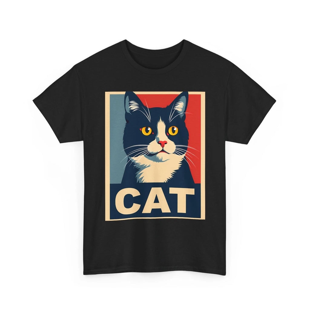 Iconic Tuxedo Cat "Hope" Poster T-Shirt - Bold Unique Statement Piece!