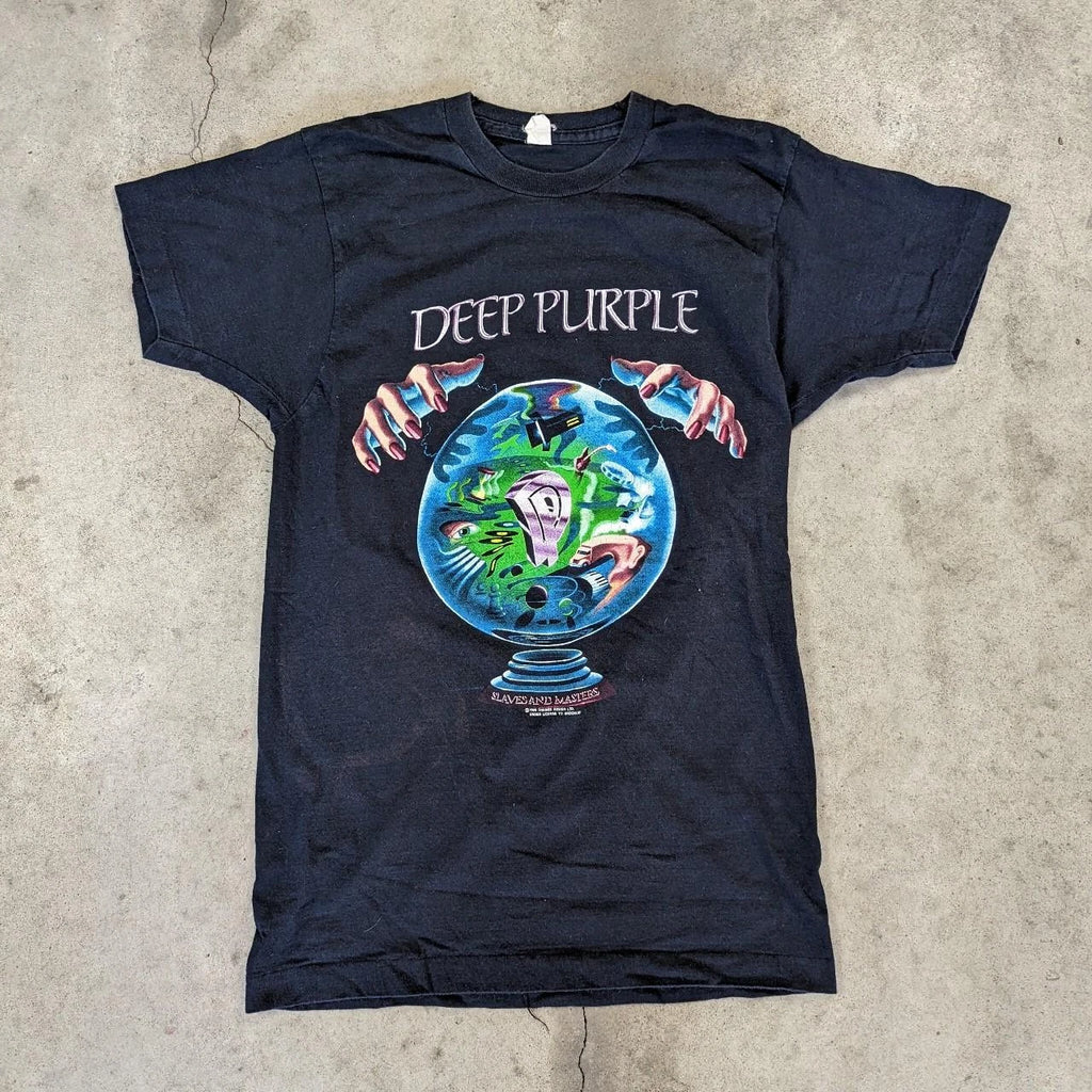 Deep Purple slaves and masters 1990 vintage rock band tour shirt