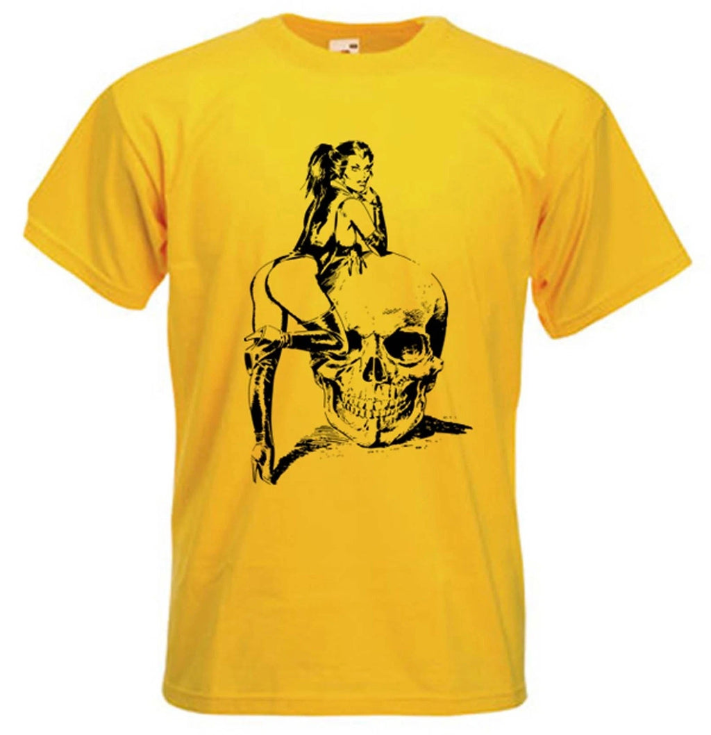 Skull Girls T-Shirt - Gothic Horror Biker Sexy Fetish - Choice of Colours