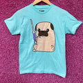 Doug the Thug Pug Butterfly Kawaii Pop Art T-Shirt Extra Small