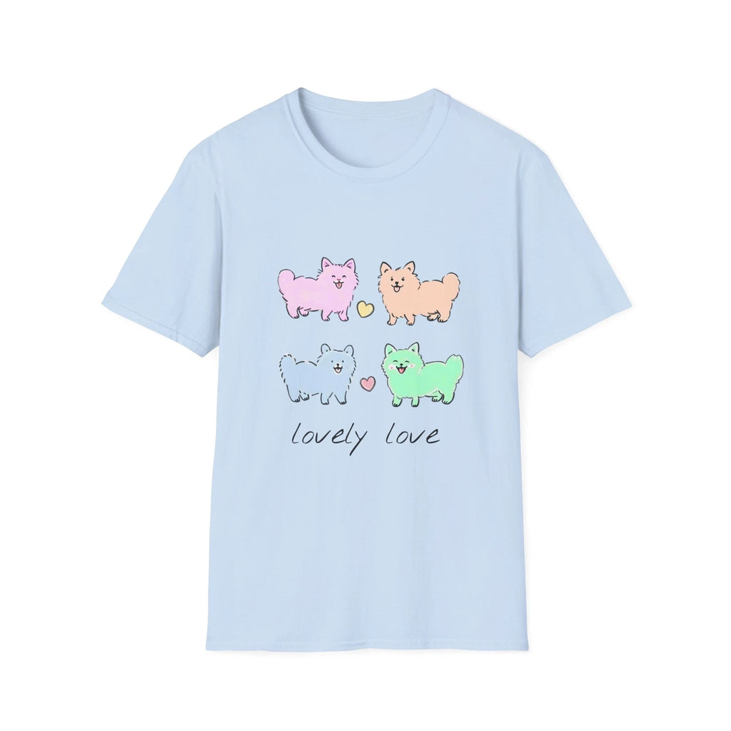 Unisex Cute Casual Kawaii Puppy Dogs T-Shirt, Modern Harajuku Style