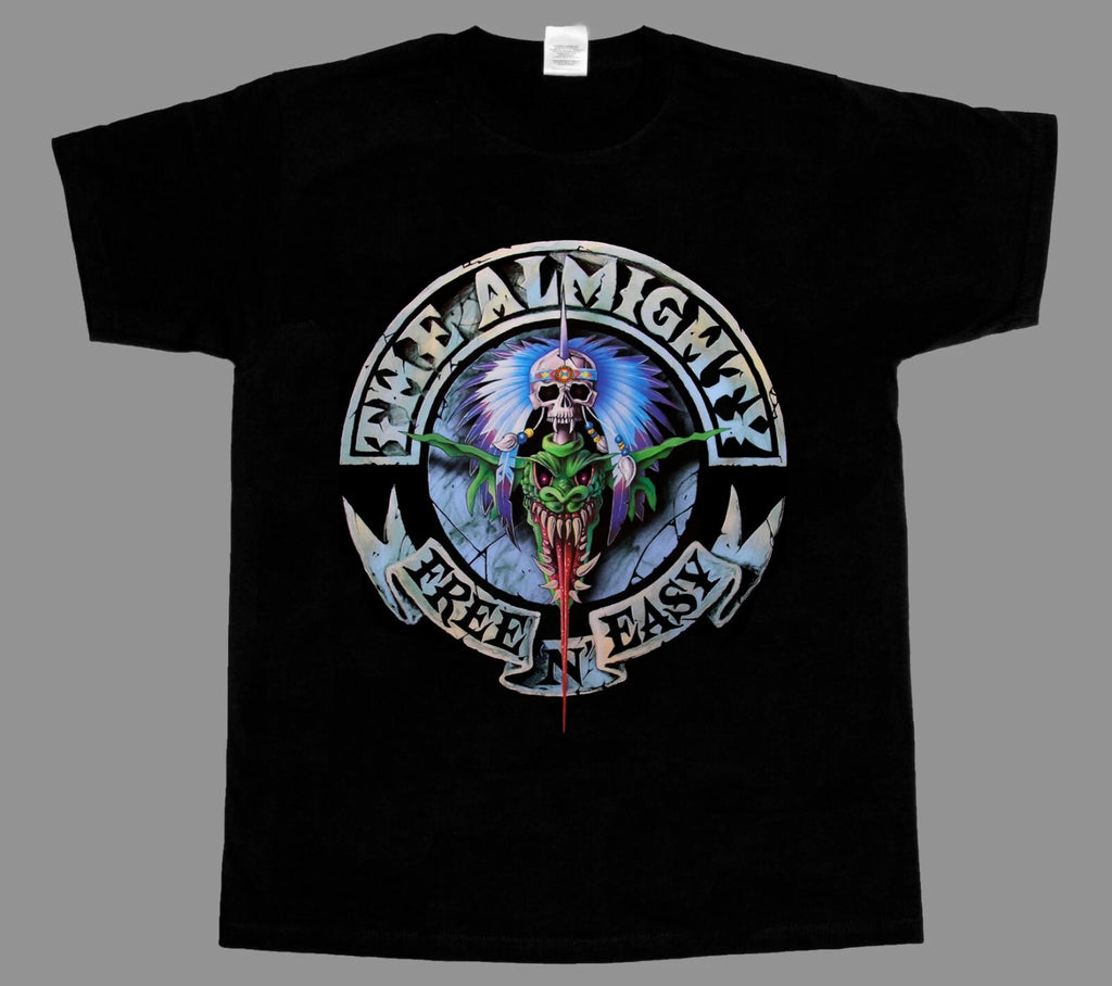 THE ALMIGHTY FREE N EASY 91 HARD HEAVY BAND THE WILDHEARTS NEW BLACK T-SHIRT