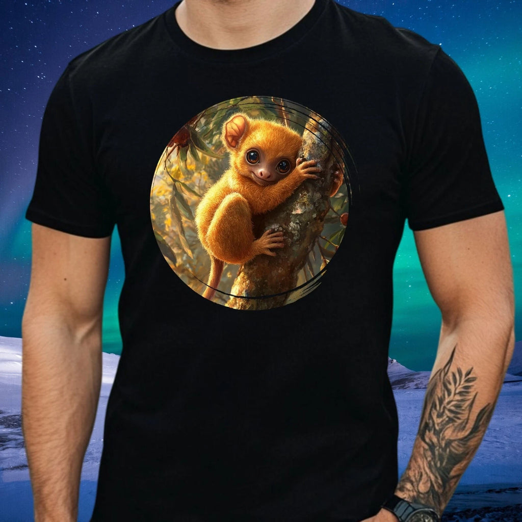 Mens Kinkajou Animal Print Cotton T-Shirt Size XS to 5XL