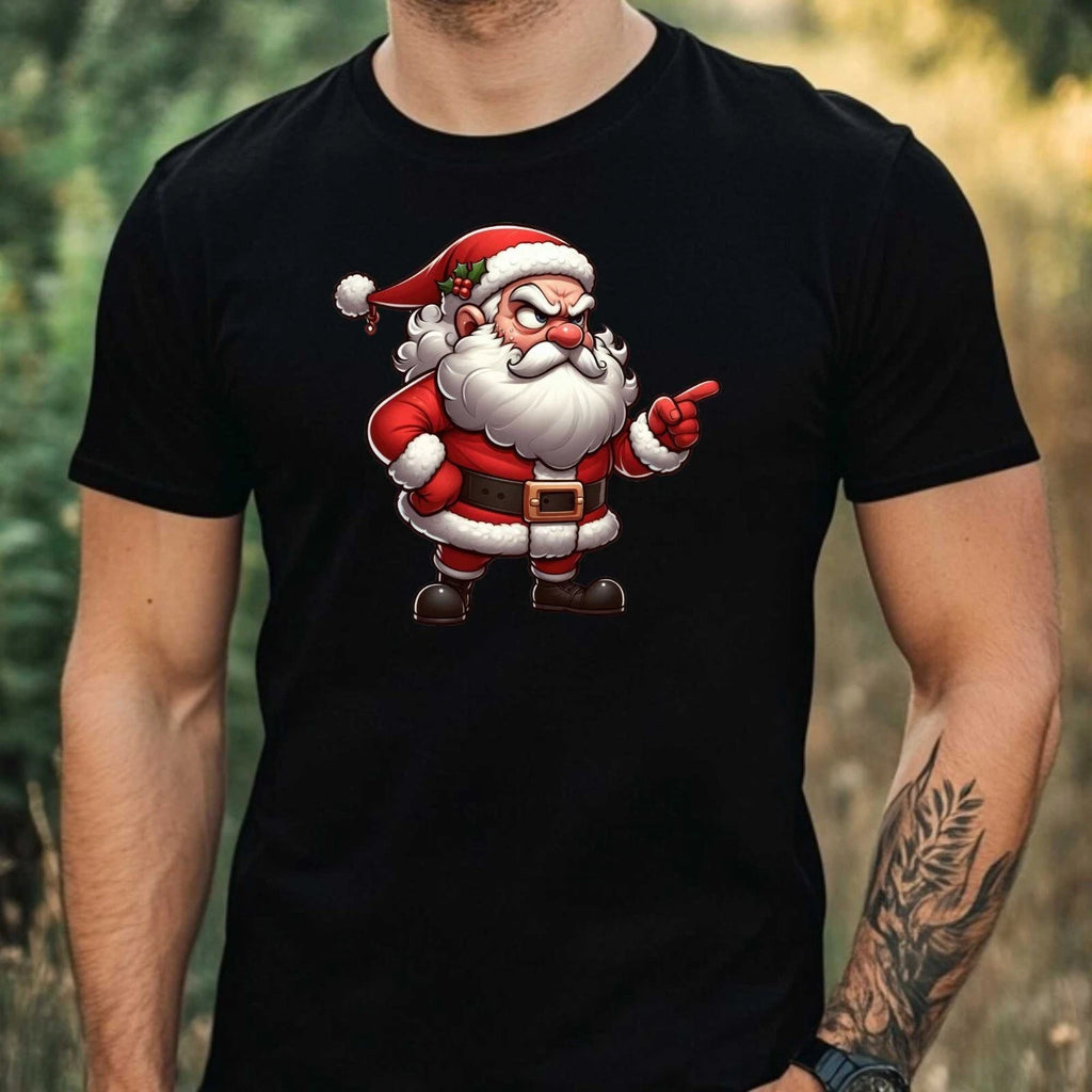 Mens Funny Santa Theme Cotton T-Shirt Size XS to 5XL