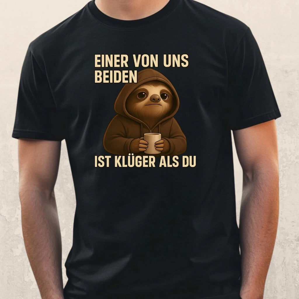 Mens Funny Sloth Print Cotton T-Shirt Size XS to 5XL