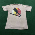 Vintage 70S Surfing Shirt Mens S Brown HI Cru Stedman Surf Hut Florida 1979 USA