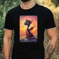 Mens Dragon Cartoon Theme Cotton T-Shirt Size XS to 5XL