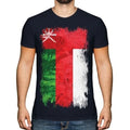 OMAN GRUNGE FLAG MENS T-SHIRT TEE TOP ‘UM?N FOOTBALL OMANI GIFT SHIRT