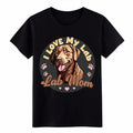 Lab Mom I Love My Chocolate Labrador Retriever Dog Mom Graphic T-Shirt