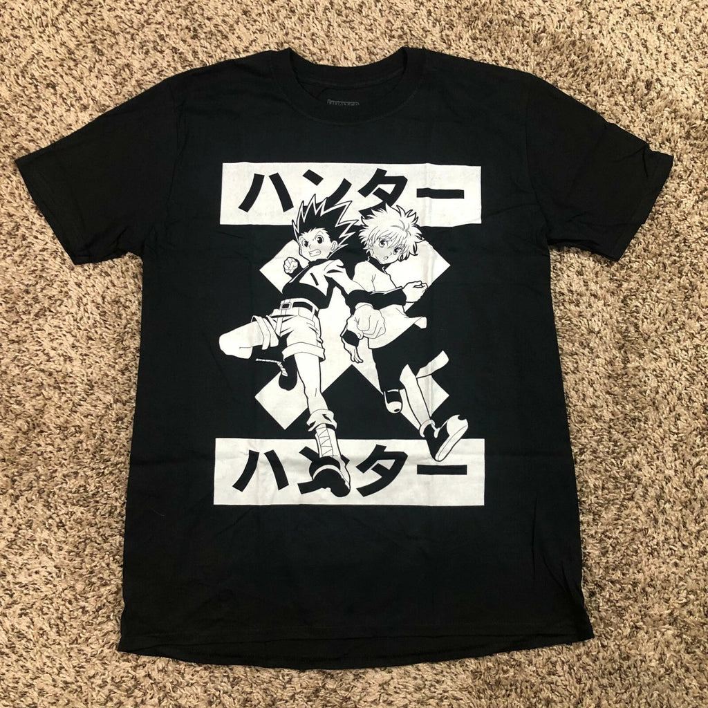 NEW Hunter X Hunter Men Sz M Shirt Black Anime Manga Japanese Killua Zoldyck