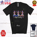 Custom Name 250 Years Of Freedom; 4th Of July Three Patriotic Beagle Long-sleeve