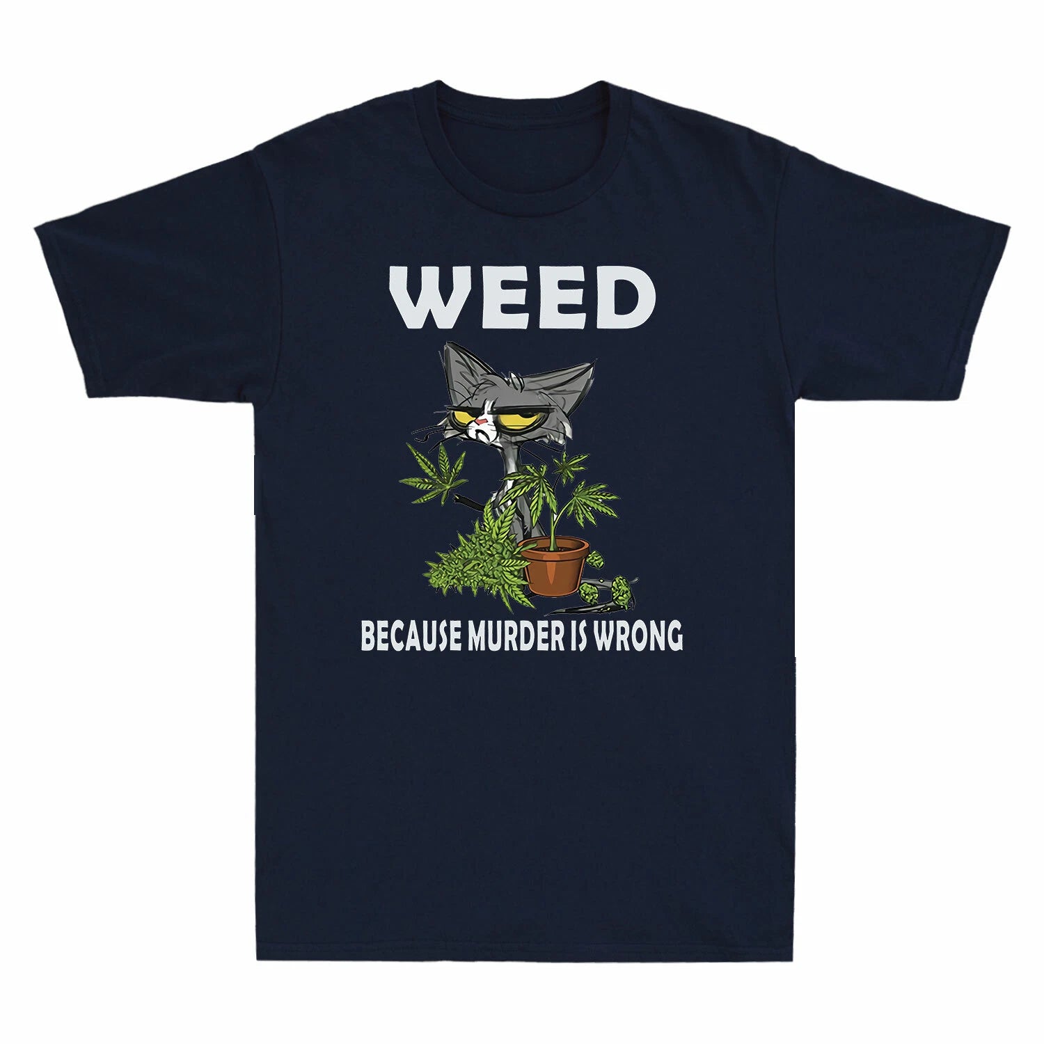 Reading And Coffee Because Murder Is Wrong Cat Lover Coffee & Book Men's T-Shirt